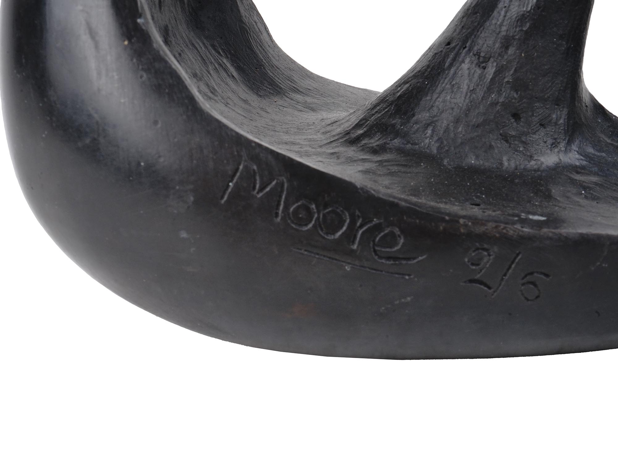 ENGLISH ABSTRACT BRONZE SCULPTURE BY HENRY MOORE PIC-5
